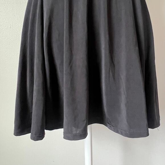 Lucy in the Sky Front Knot Black Backless Skater Dress Size M Mini Strappy Back - Picture 5 of 10